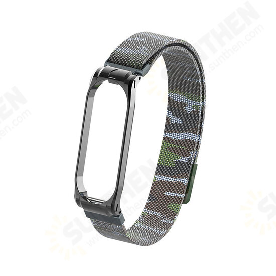 Camouflage Metal Watch Band Watch Strap Replacement for Xiaomi Miband 4 Non-original Camouflage Metal Watch Band Watch Strap Replacement for Xiaomi Miband 4 Non-original