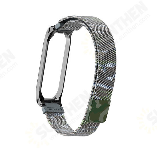 Camouflage Metal Watch Band Watch Strap Replacement for Xiaomi Miband 4 Non-original Camouflage Metal Watch Band Watch Strap Replacement for Xiaomi Miband 4 Non-original