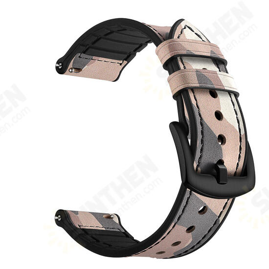 Camouflage Pattern Silicone Leather Watch Band Watch Strap for Xiaomi Amazfit Bip Smart Watch