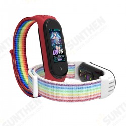 Colorful Nylon Watch Band Watch Strap Replacement for Xiaomi Miband 5 Mi Band 5 / Miband 4 / Miband 3 Non-original