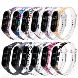 Colorful Pattern Watch Band Watch Strap Replacement for Xiaomi Miband 4 Miband 3 Non-original