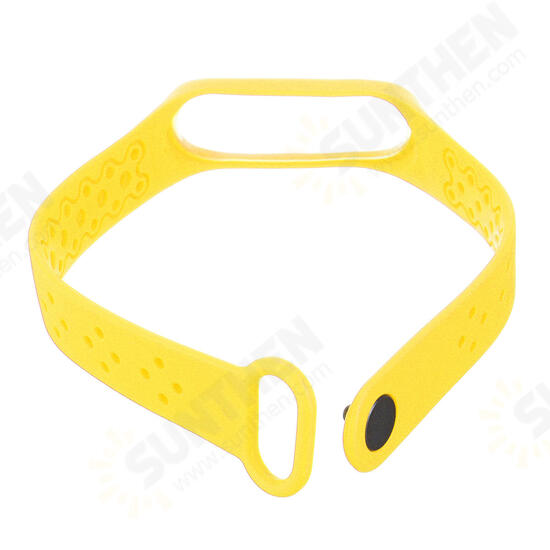 Colorful Ripple Pattern Venting Hole Watch Band Watch Strap Replacement for Xiaomi Miband 4