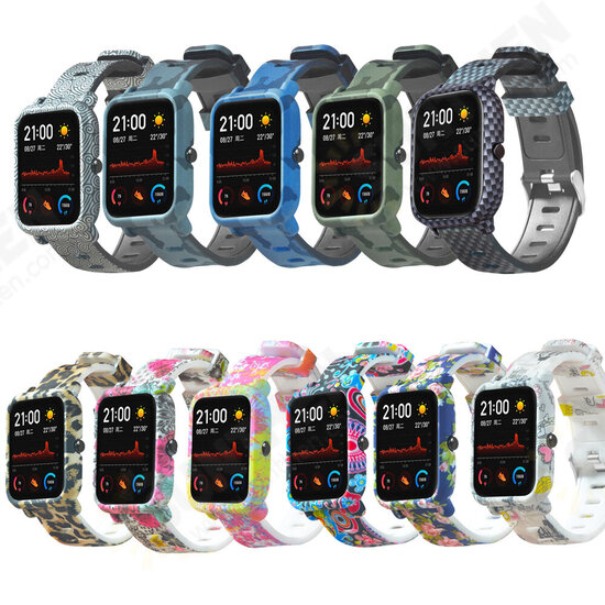 Colorful Silicone Watch Band and Case Cover for Amazfit GTS Colorful Silicone Watch Band and Case Cover for Amazfit GTS