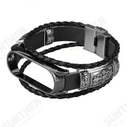 DIY Leather Metal Case Watch Band Watch Strap for Xiaomi Miband 5 Mi Band 5 NFC Non-original DIY Leather Metal Case Watch Band Watch Strap for Xiaomi Miband 5 Mi Band 5 NFC Non-original