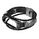DIY Leather Metal Case Watch Band Watch Strap for Xiaomi Miband 5 Mi Band 5 NFC Non-original