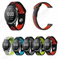 22mm Two-color Porosity Silicone Reverse Buckle Strap Smart Watch Band For Xiaomi Solar Non-original 22mm Two-color Porosity Silicone Reverse Buckle Strap Smart Watch Band For Xiaomi Solar Non-original