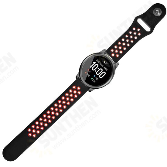 22mm Two-color Porosity Silicone Reverse Buckle Strap Smart Watch Band For Xiaomi Solar Non-original