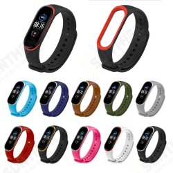 Dual Color Silicone Watch Band Replacement Watch Strap for Xiaomi mi band 5 Non-original