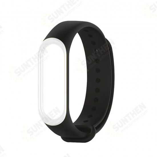 Dual Color Silicone Watch Band Replacement Watch Strap for Xiaomi mi band 5 Non-original