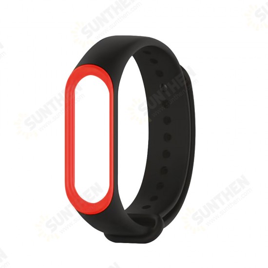 Dual Color Silicone Watch Band Replacement Watch Strap for Xiaomi mi band 5 Non-original