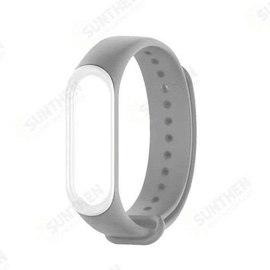 Dual Color Silicone Watch Band Replacement Watch Strap for Xiaomi mi band 5 Non-original