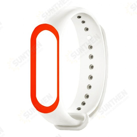 Dual Color Silicone Watch Band Replacement Watch Strap for Xiaomi mi band 5 Non-original