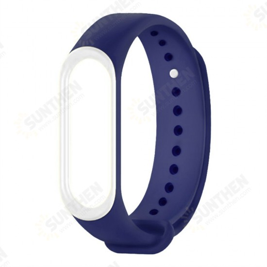 Dual Color Silicone Watch Band Replacement Watch Strap for Xiaomi mi band 5 Non-original
