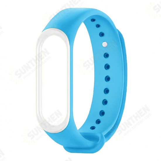 Dual Color Silicone Watch Band Replacement Watch Strap for Xiaomi mi band 5 Non-original