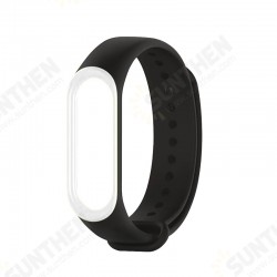 Double Color Watch Band Silicone Strap Replacement for Xiaomi Miband 3 Non-original