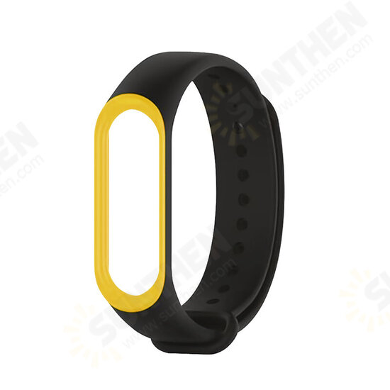 Double Color Watch Band Silicone Strap Replacement for Xiaomi Miband 3 Non-original