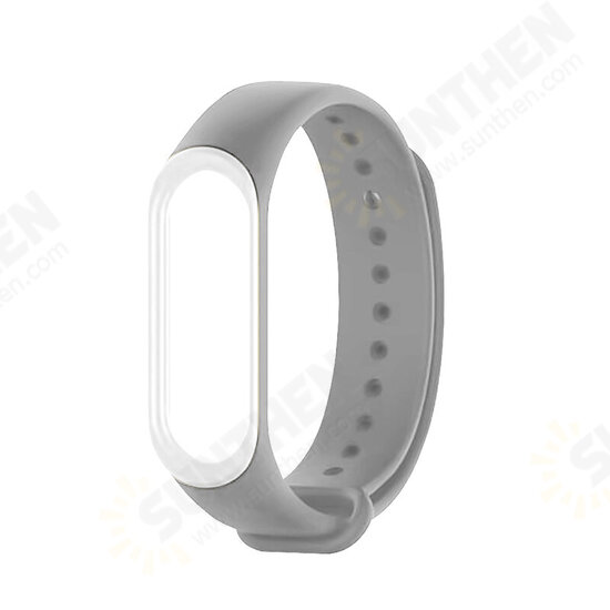 Double Color Watch Band Silicone Strap Replacement for Xiaomi Miband 3 Non-original