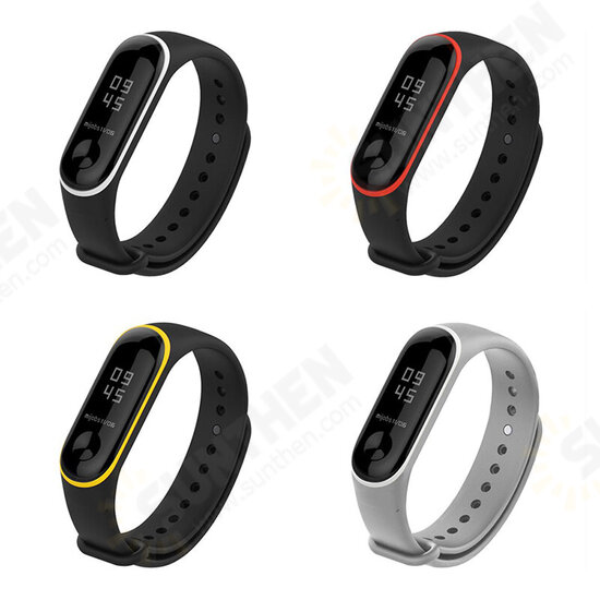 Double Color Watch Band Silicone Strap Replacement for Xiaomi Miband 3 Non-original