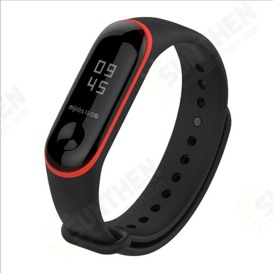 Double Color Watch Band Silicone Strap Replacement for Xiaomi Miband 3 Non-original