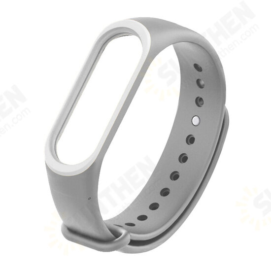 Double Color Watch Band Silicone Strap Replacement for Xiaomi Miband 3 Non-original