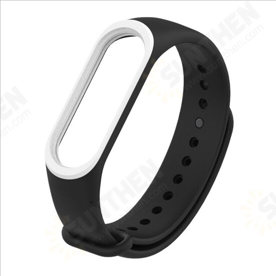 Double Color Watch Band Silicone Strap Replacement for Xiaomi Miband 3 Non-original