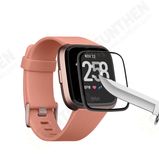 3D Curved PC Full Cover Screen Protector Watch Film for Fitbit Versa 3 Fitbit Sense Smart Watch