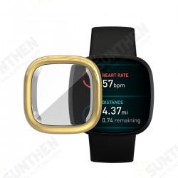 Electroplating TPU Protective Case Watch Case Cover for Fitbit Versa 3 / Fitbit Sense Electroplating TPU Protective Case Watch Case Cover for Fitbit Versa 3 / Fitbit Sense