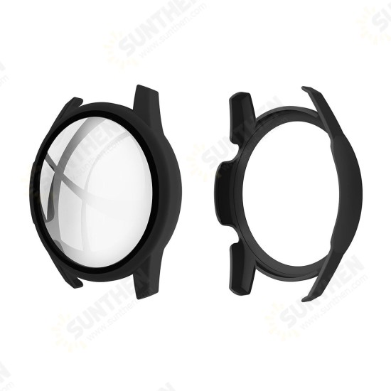 PC Matte Watch Case Watch Cover 9H Tempered Glass Watch Screen Protector for HuWatch GT 2 42mm
