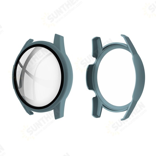 PC Matte Watch Case Watch Cover 9H Tempered Glass Watch Screen Protector for HuWatch GT 2 42mm