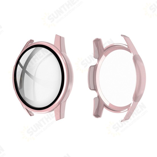 PC Matte Watch Case Watch Cover 9H Tempered Glass Watch Screen Protector for HuWatch GT 2 42mm