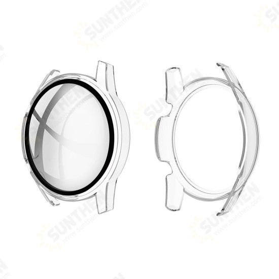 PC Matte Watch Case Watch Cover 9H Tempered Glass Watch Screen Protector for HuWatch GT 2 42mm