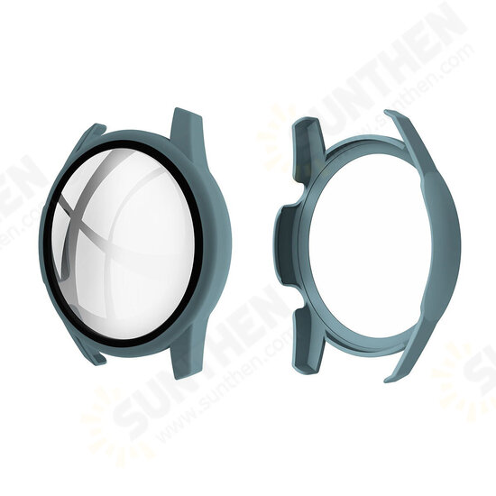 PC Matte Watch Case Watch Cover 9H Tempered Glass Watch Screen Protector for HuWatch GT 2 46mm