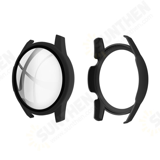 PC Matte Watch Case Watch Cover 9H Tempered Glass Watch Screen Protector for HuWatch GT 2 46mm