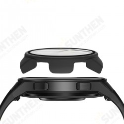 PC Matte Watch Case Watch Cover 9H Tempered Glass Watch Screen Protector for HuWatch GT 2e 46mm