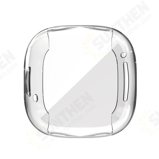 Transparent TPU All-inclusive Soft Case Watch Case Watch Cover Protective Case for Fitbit Versa 3 / Fitbit Sense