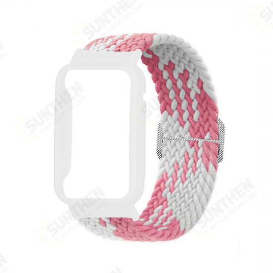 Elastic Woven Nylon Replacement Strap Smart Watch Band Watch Case Cover for Xiaomi Mi Band 7 Pro