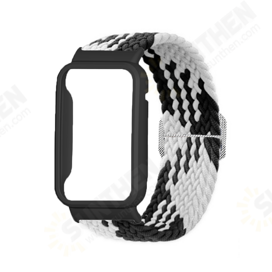 Elastic Woven Nylon Replacement Strap Smart Watch Band Watch Case Cover for Xiaomi Mi Band 7 Pro