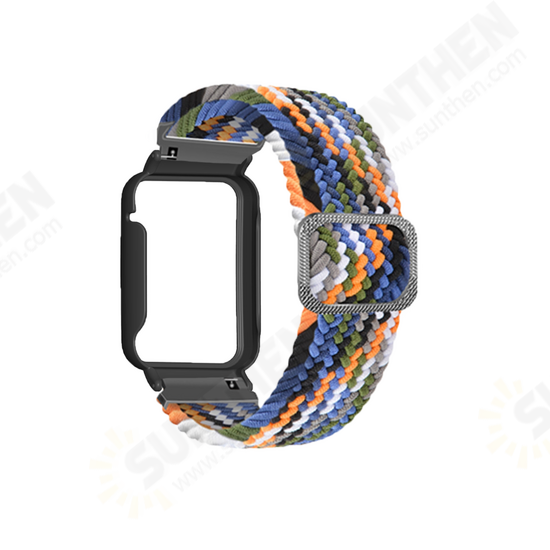 Elastic Woven Nylon Replacement Strap Smart Watch Band Watch Case Cover for Xiaomi Mi Band 7 Pro