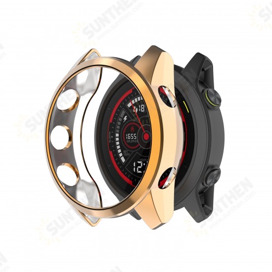 Electroplating Half-pack TPU Watch Case Watch Cover Protective Case for Garmin Forerunner745
