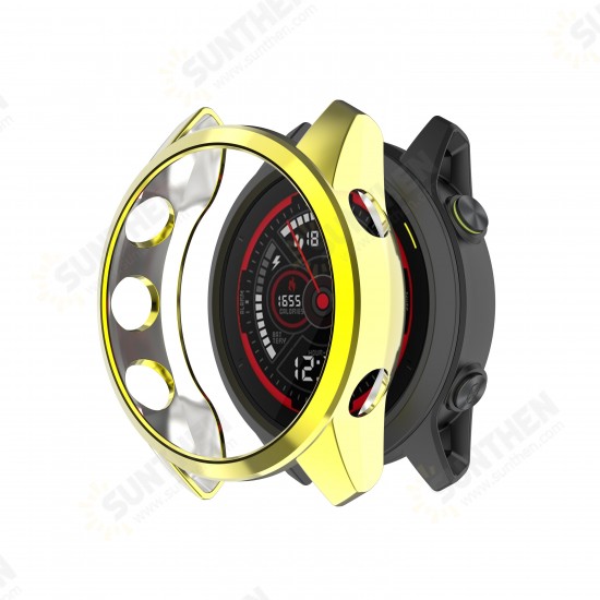 Electroplating Half-pack TPU Watch Case Watch Cover Protective Case for Garmin Forerunner745