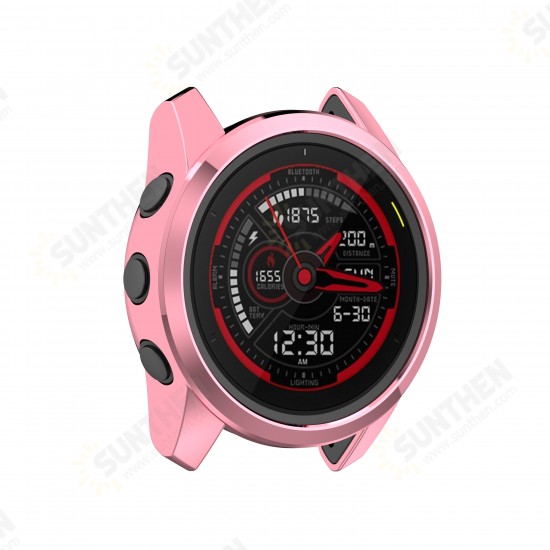 Electroplating Half-pack TPU Watch Case Watch Cover Protective Case for Garmin Forerunner745