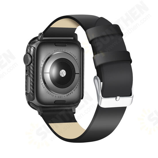Carbon Fiber Watch Cover+3D Curved Edge Hot Bending Watch Screen Protector For Apple Watch Series 4 40mm