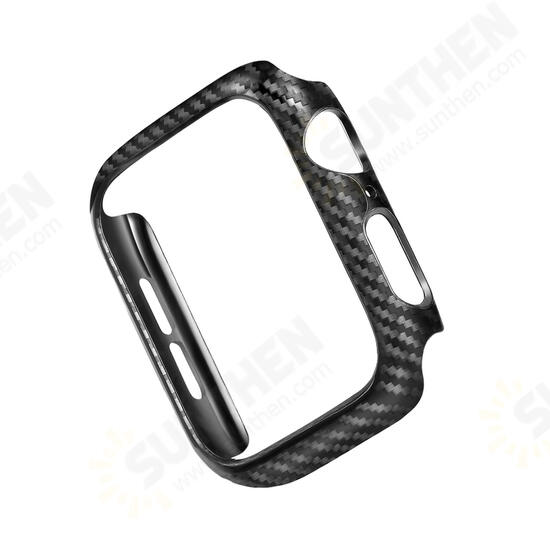 Carbon Fiber Watch Cover+3D Curved Edge Hot Bending Watch Screen Protector For Apple Watch Series 4 40mm