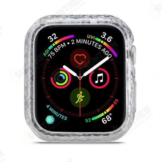 Diamond Pattern Soft TPU Watch Cover+3D Curved Edge Hot Bending Watch Screen Protector