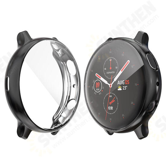 Plating Full Cover TPU Watch Cover Screen Protector for Galaxy Watch Active 2 44mm