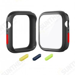 Shockproof Anti-Scratch Soft TPU + HD Clear Tempered Glass Full Cover Watch Case Cover for Apple Watch Series 6/ 5/ 4/ SE 40mm Shockproof Anti-Scratch Soft TPU + HD Clear Tempered Glass Full Cover Watch Case Cover for Apple Watch Series 6/ 5/ 4/ SE 40mm