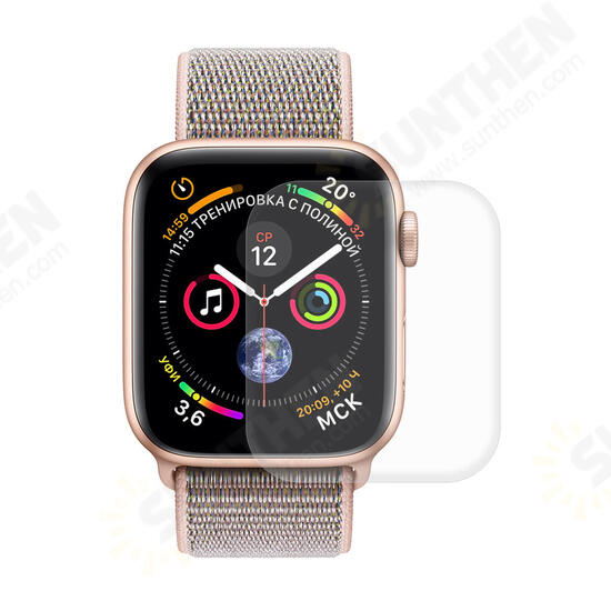 TPU Watch Cover+3D Curved Edge Hot Bending Watch Screen Protector For Apple Watch Series 4 44