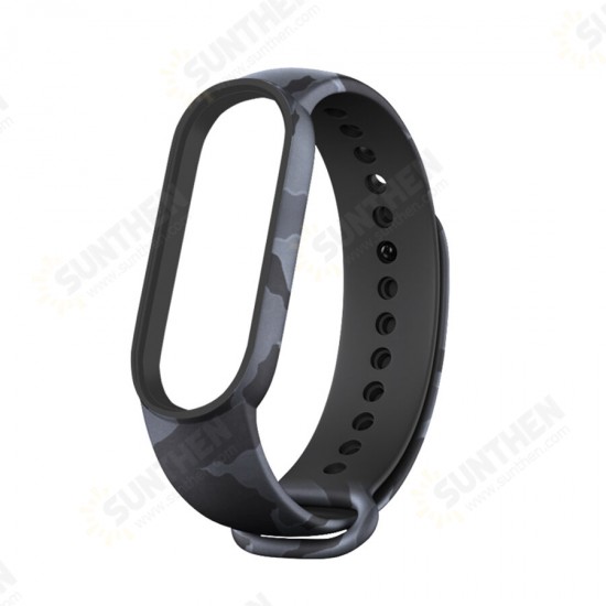 Fashion Silicone Camouflage Smart Watch Band Replacement Strap for Xiaomi Mi Band 7