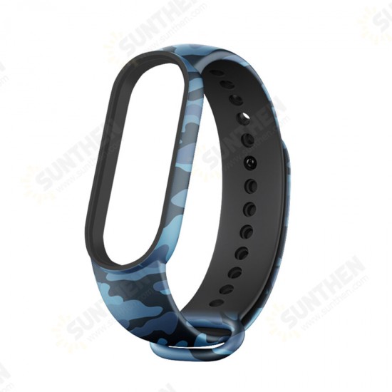 Fashion Silicone Camouflage Smart Watch Band Replacement Strap for Xiaomi Mi Band 7