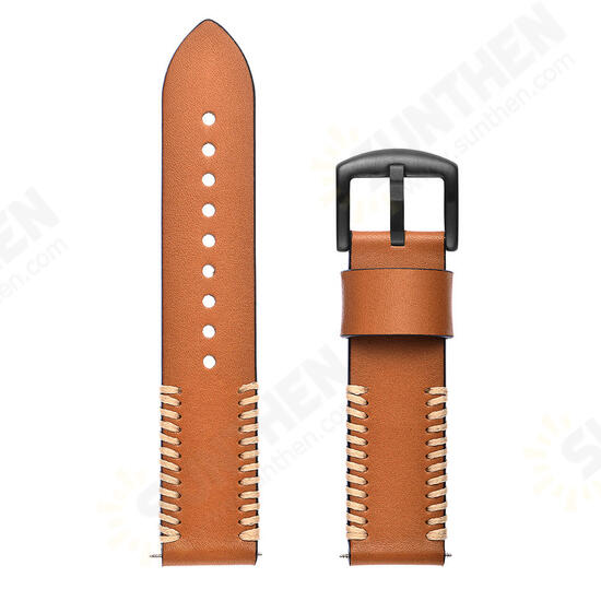 General 18/20/22mm Watch Band Stitches Genuine Leather Universal Watch Strap